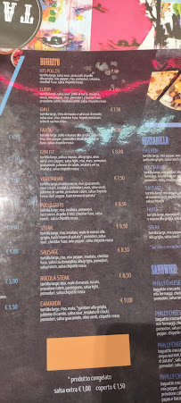 Tacos à Naples menu