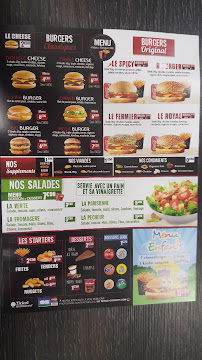 Menu du R burger à Drancy