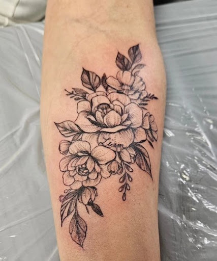 Explore tattoo ideas for women on shoulder, creative tattoo ideas in East Aurora, available at Average Joes Tattoo Shop