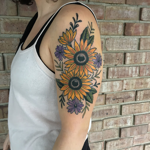 Explore tattoo ideas daisy, creative tattoo ideas in Tallmadge, available at Killjoy tattoo
