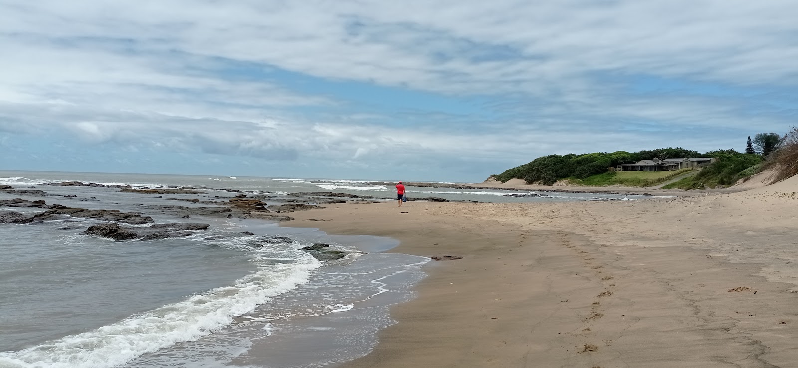 Seagulls beach的照片 带有碧绿色纯水表面