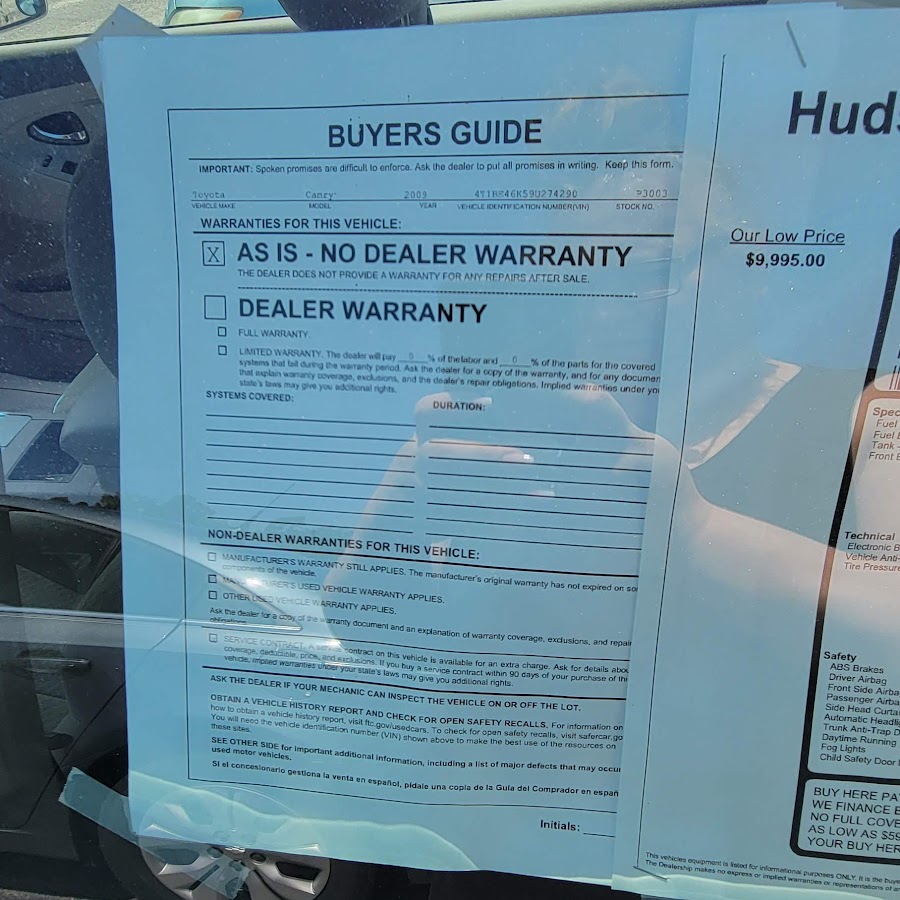 Hudson Auto Sales