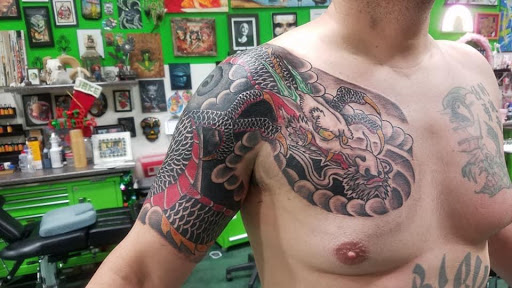 Explore coastal tattoo ideas, creative tattoo ideas in Roanoke, available at Saint Cecilias Art Studio