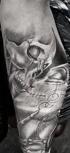 Explore taurus bull tattoo ideas, creative tattoo ideas in Rogers, available at Ink Solutions Tattoo