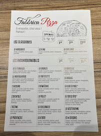 Pizzeria Fabbrica Pizza à Vannes (la carte)