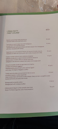 Menu du Ristorante Pantagruel à Perugia