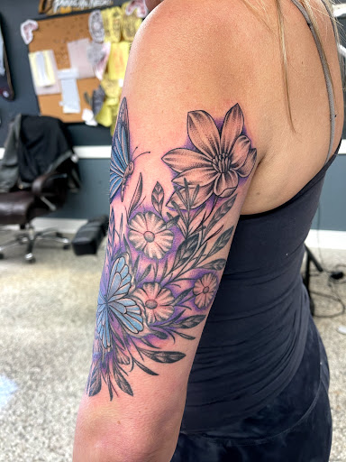 Explore halloweentown tattoo ideas, creative tattoo ideas in Sanford, available at Luv Ink