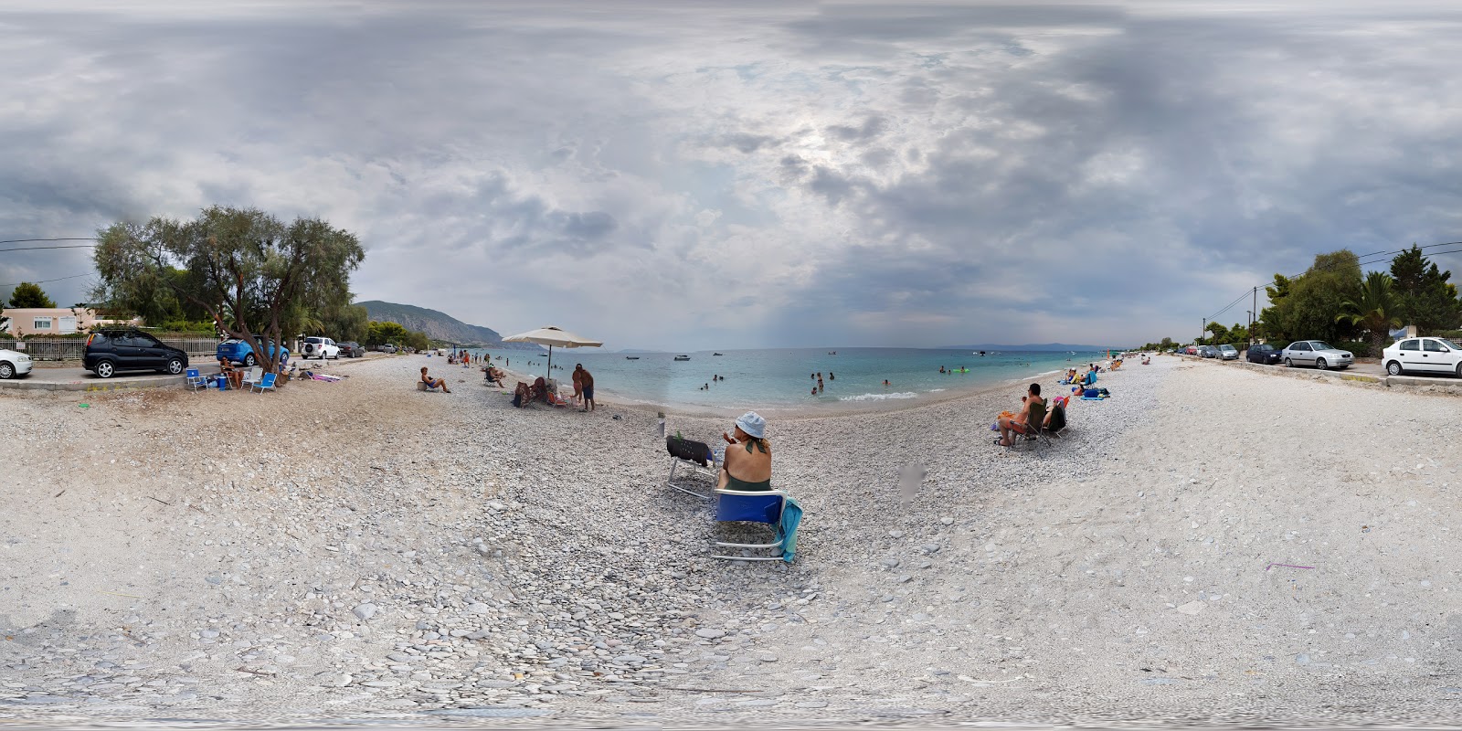 Foto von Kinetas beach mit lange, gerade küste