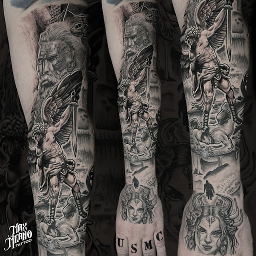 Explore jack of all trades tattoo ideas, creative tattoo ideas in Allentown, available at Max Meano Tattoo