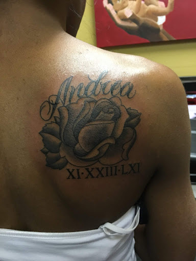 Explore back shoulder tattoo ideas, creative tattoo ideas in Savannah, available at Tatlyfe Studios