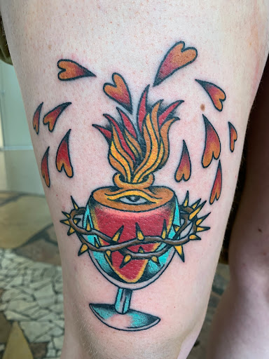 Explore half sleeve mens tattoo ideas, creative tattoo ideas in Albuquerque, available at Holy Fool Tattoo Club