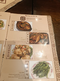 Restaurant chinois Fleurs de Mai à Paris - menu / carte