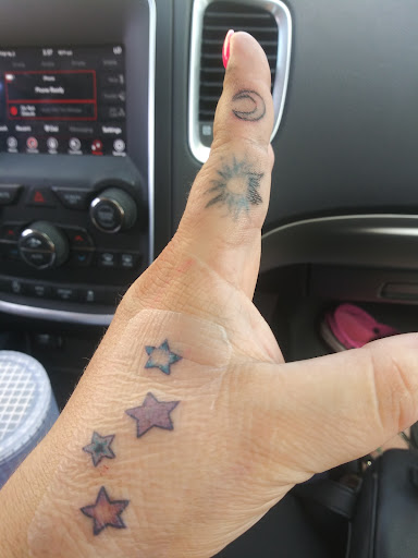 Explore black and white voodoo/ragdoll broken heart tattoo ideas, creative tattoo ideas in Albuquerque, available at Por Vida Tattoo