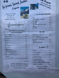 Menu / carte de La Ferme Saint Justin Crêperie à Sers