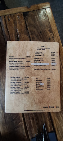 Carte du Angel Steak house à Fernão Ferro