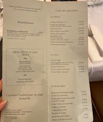 Menu / carte de Chez Loury Restaurant Le Mistral à Marseille