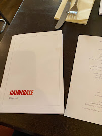 Menu / carte de Cannibale Café à Paris