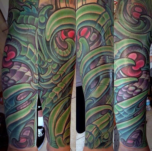 Explore thigh flower tattoo ideas, creative tattoo ideas in San Diego, available at Remington Tattoo Parlor