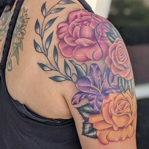 Explore goth tattoo ideas, creative tattoo ideas in Fresno, available at True Anchor Tattooing