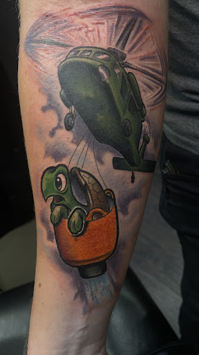 Explore japanese lettering tattoo ideas, creative tattoo ideas in Willis, available at Half Pint Tattoo Studio