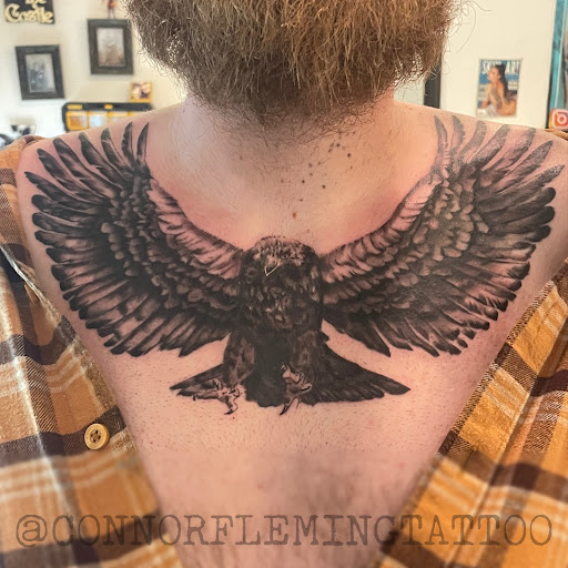 Explore leg tattoos idea, creative tattoo ideas in Bridgeport, available at Pike Street Studios Tattoo and Body Piercing