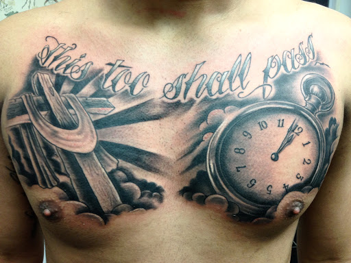 Explore tattoo ideas chest piece, creative tattoo ideas in Poughkeepsie, available at Tattoo Voodoo