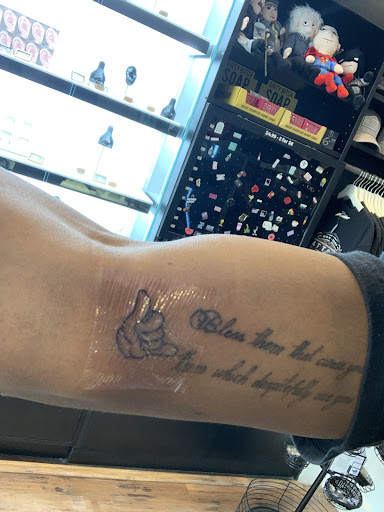 Explore tattoo ideas for elbow, creative tattoo ideas in Miami Beach, available at Salvation Tattoo Lounge