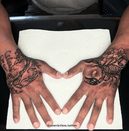 Explore acoustic guitar tattoo ideas, creative tattoo ideas in San Jose, available at Conviction Tattoo Studio