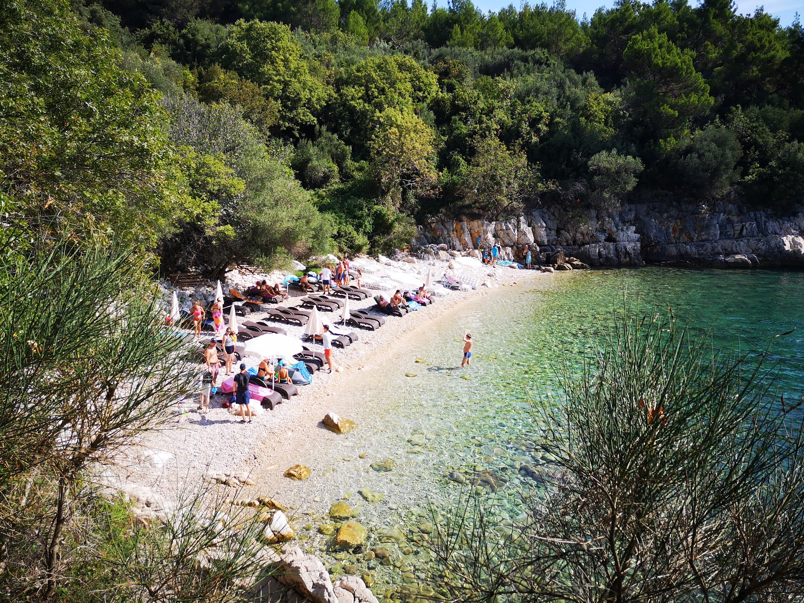 Prizinja beach的照片 带有碧绿色纯水表面