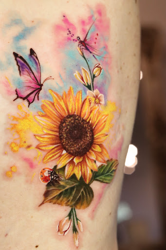 Explore awesome half sleeve tattoo ideas, creative tattoo ideas in Montgomery, available at Flying Eye Tattoo Studio