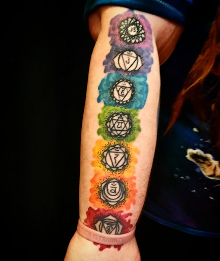 Explore vintage halloween tattoo ideas, creative tattoo ideas in Pottsville, available at Good Vibrations Ink Tattoo and Body Piercing