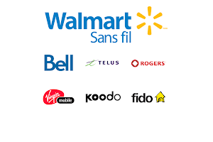 Walmart Sans-Fil Bell, Virgin, Rogers, Fido, Telus, Koodo image