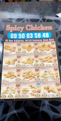 Restaurant Spicy Chicken à Fontenay-sous-Bois - menu / carte