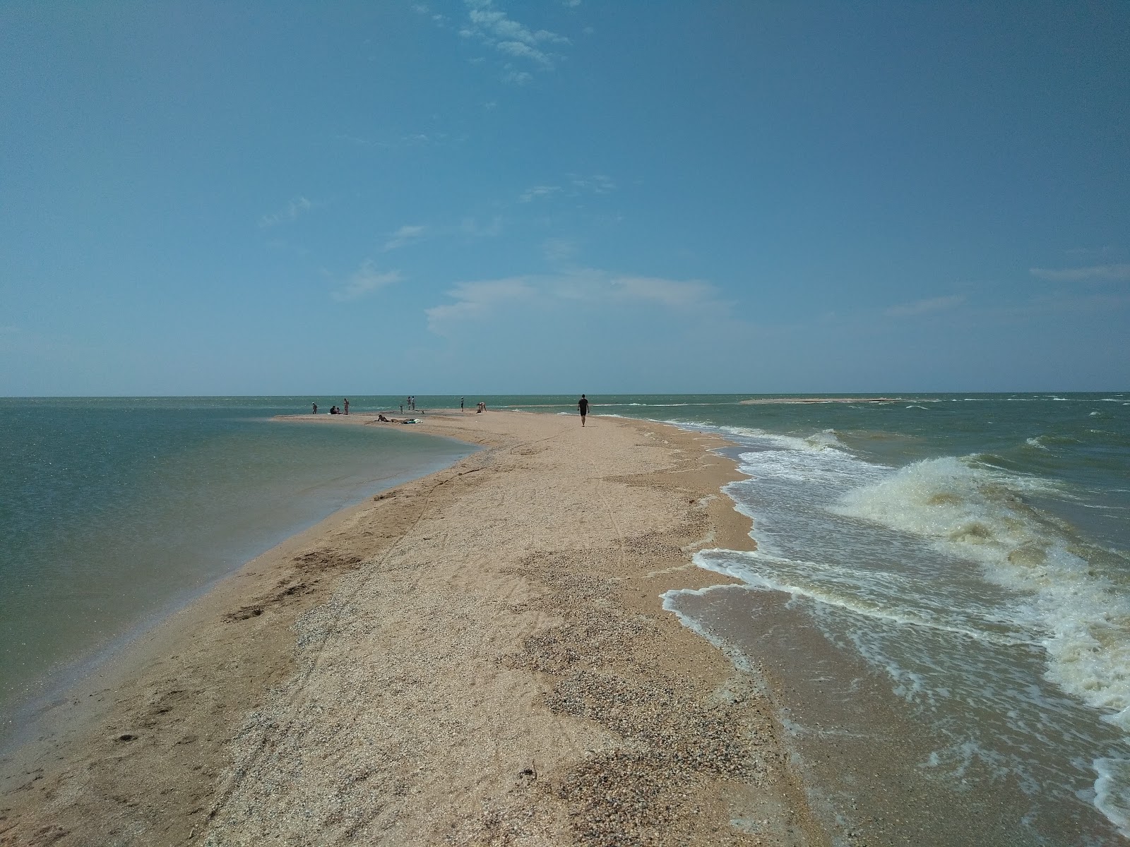 Foto von Beach Kamenka mit langer gerader strand