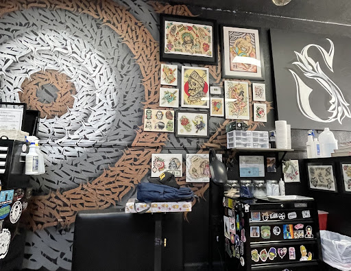 Explore man leg tattoo ideas, creative tattoo ideas in Visalia, available at Sanctum Tattoo Studio