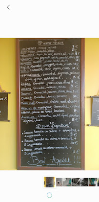 Menu du Chrono pizza à Sorgues