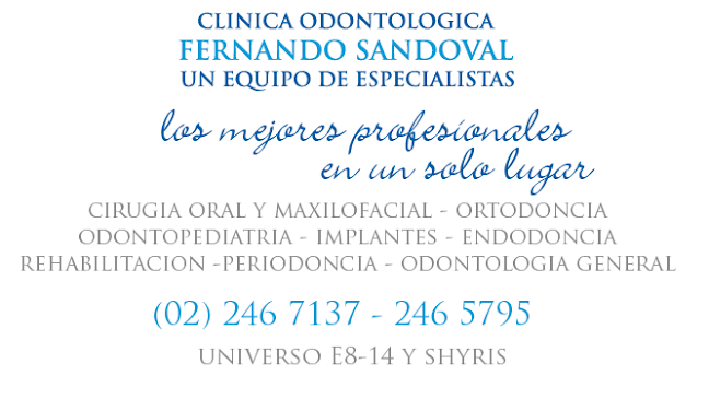 Comentarios y opiniones de Clinica Odontologica Fernando Sandoval Quito