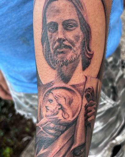 Explore koi fish tattoo ideas, creative tattoo ideas in Dallas, available at Empire barbers & Ink