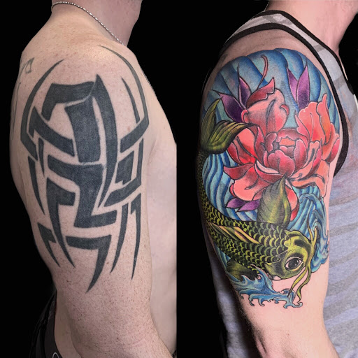 Explore father and son tattoo ideas, creative tattoo ideas in Buford, available at Wild Tribe Tattoos and Piercings