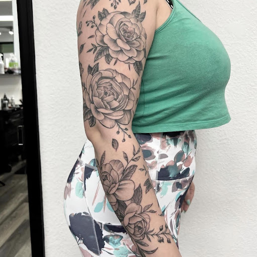 Explore badass sleeve tattoo ideas, creative tattoo ideas in Denver, available at Ikonik Ink Tattoo