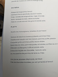 Restaurant Maison Fournaise à Chatou carte