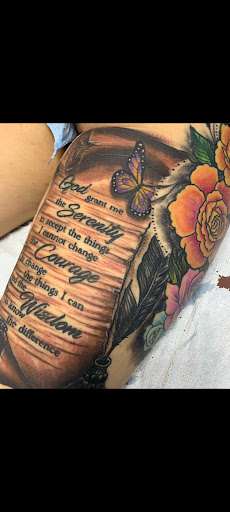 Explore womens leg sleeve tattoo ideas, creative tattoo ideas in Phoenix, available at GreyWash Ink Tattoo