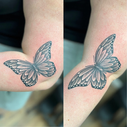 Explore top of the foot tattoo ideas, creative tattoo ideas in Vincennes, available at Silver Owl Tattoo