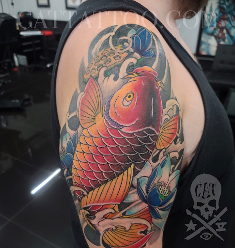 Explore headstone tattoo ideas, creative tattoo ideas in Addison, available at Cat Tattoo