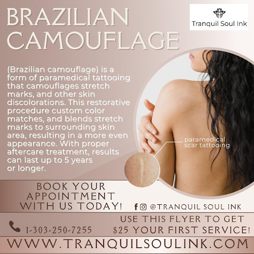 Explore last name back tattoo ideas, creative tattoo ideas in Aurora, available at Tranquil Soul Ink (located inside Sola Salon Studios)