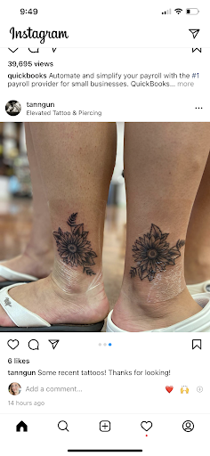 Explore patchwork sleeve tattoo ideas, creative tattoo ideas in Aledo, available at Elevated Tattoo & Piercing