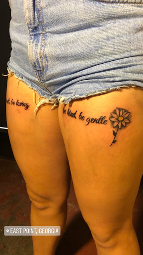 Explore girly tattoo ideas for a sleeve, creative tattoo ideas in Atlanta, available at Camp Creek Body Art & Laser