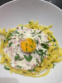 Pâtes à la carbonara du Restaurant français Au Vieux Port à Étaples - n°4