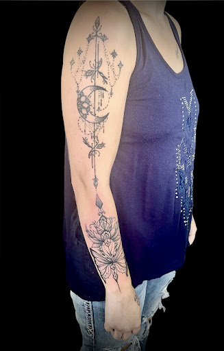 Explore chest piece tattoo ideas, creative tattoo ideas in Hampton, available at Foley Inkd Tattoo Studio