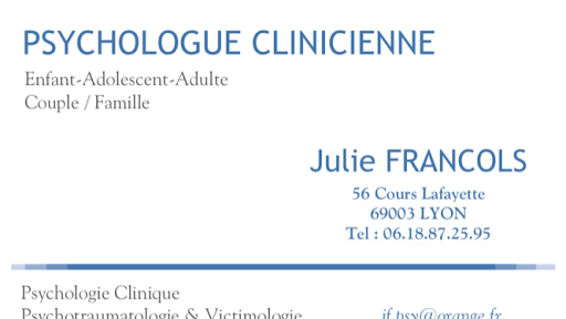 Julie FRANCOLS - PSYCHOLOGUE TRAUMATISME LYON3